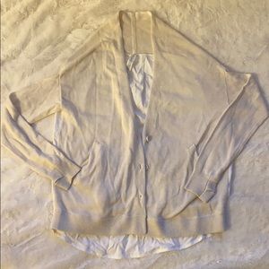 Lululemon cream and white cardigan